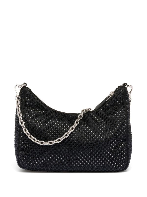 Bolsa Prada Re-Edition Preta com Strass