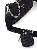 Bolsa Prada Re-Edition Preta com Strass