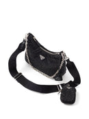 Bolsa Prada Re-Edition Preta com Strass